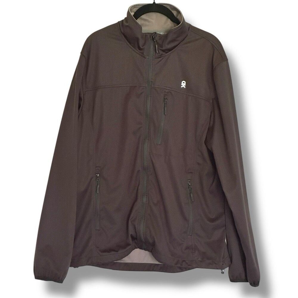 Little Donkey Andy Men’s Dk Lightweight  Full Zip Jacket Windbreaker Large Black